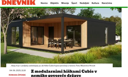 Modularne hiške Cubie v članku na dnevnik.si