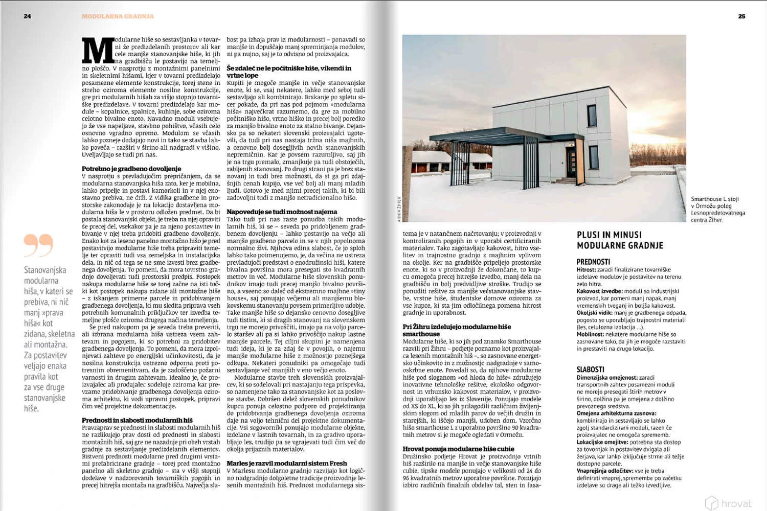 modularne hi&scaron;e v financah