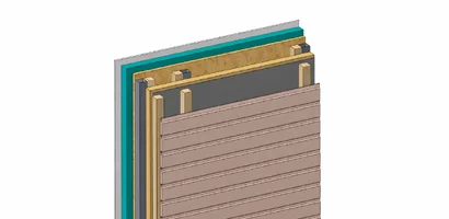 Prerez zunanje stene - Savna Cubie